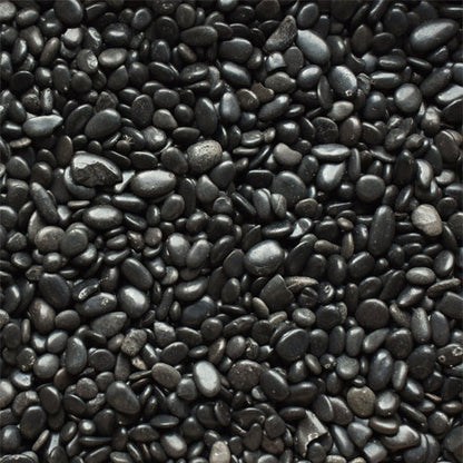 High Polished Black Pebbles 20-25 KG Bag (3-5cm)